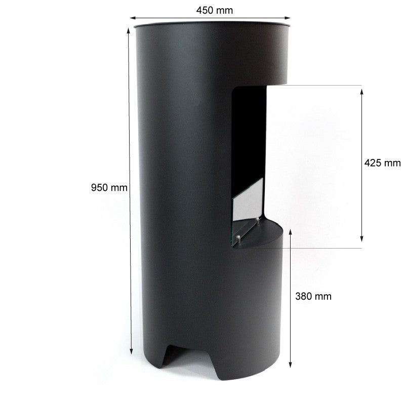 Montgomery Bioethanol Stove - Open Black