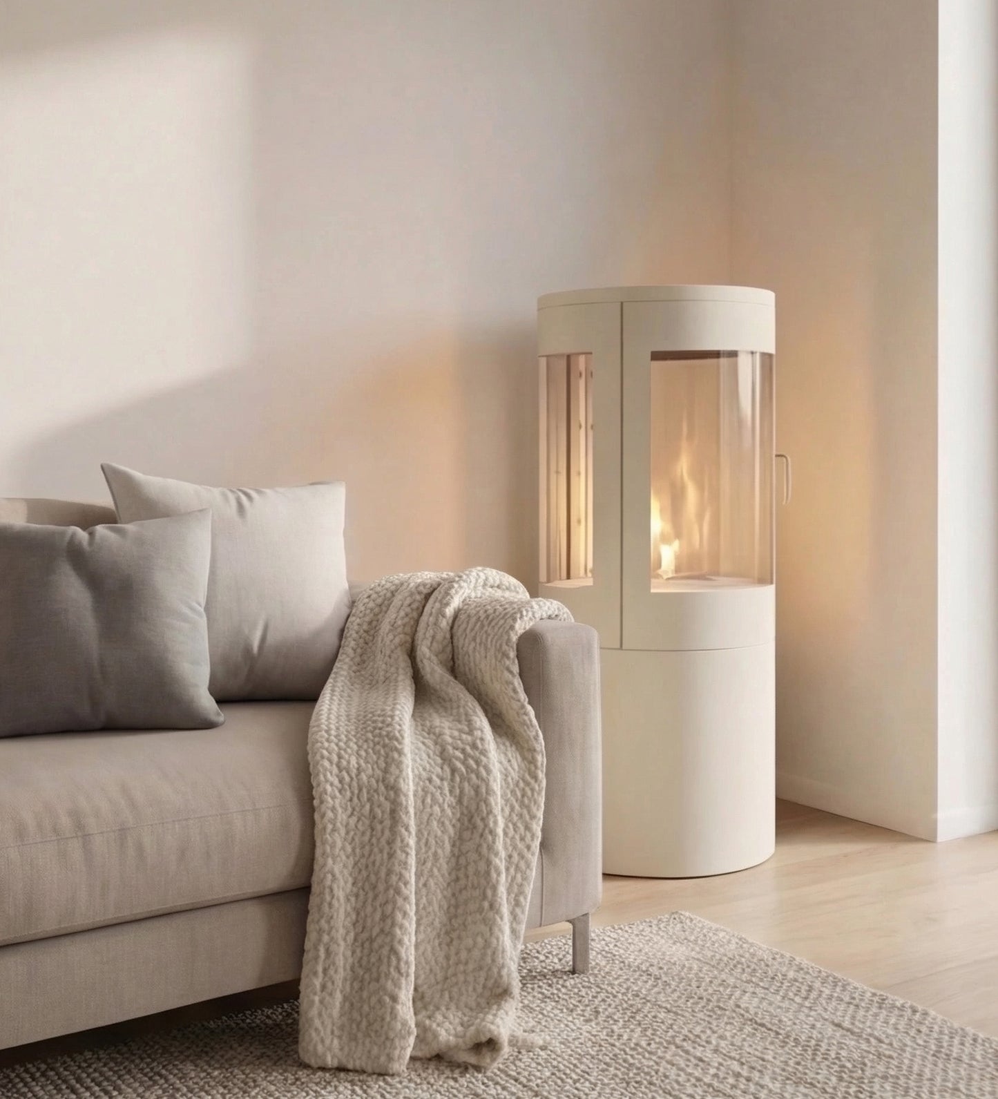 Columbus Bioethanol Stove - White with 360-View