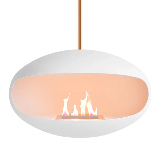 Cocoon Aeris- White with Copper Mounting Pole