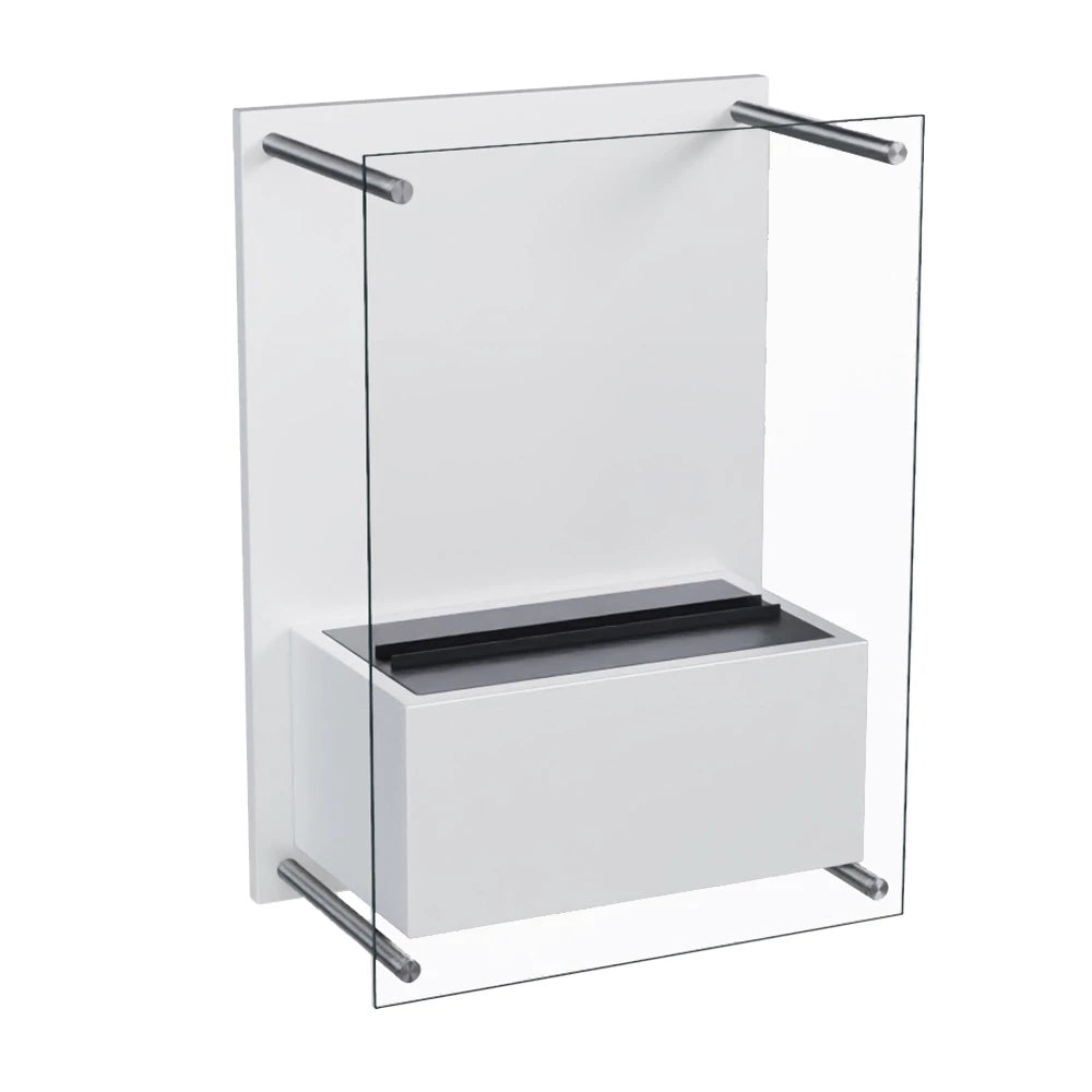 Yosemite - Wall-mounted Water Vapour Fire in White