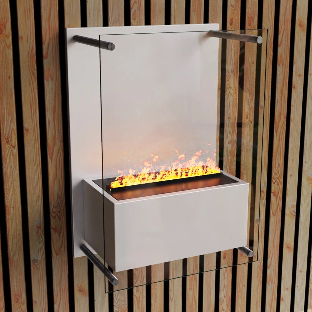 Yosemite - Wall-Mounted Water Vapour Fire - White