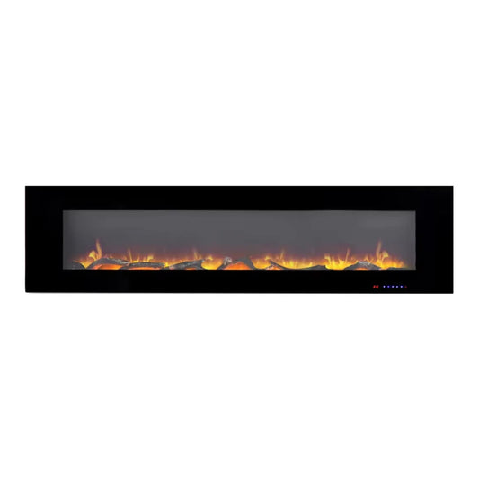Azurite Wall Mounted Electric Fireplace 182 cm