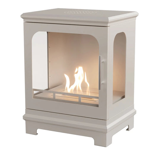 Honolulu – Oyster White Freestanding Bioethanol Stove - BIO-20-346