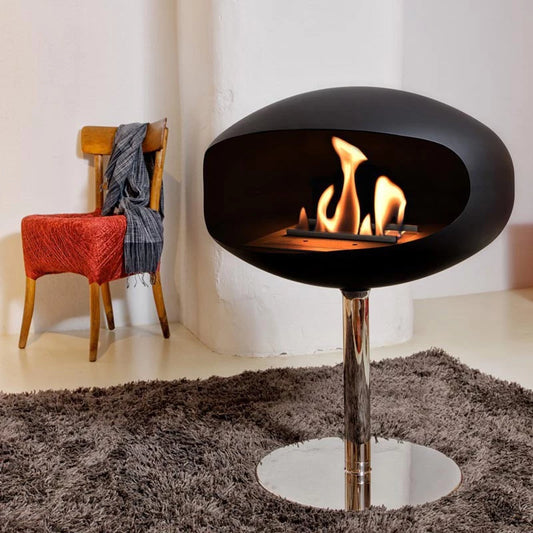 Cocoon Pedestal - Black with Steel Base