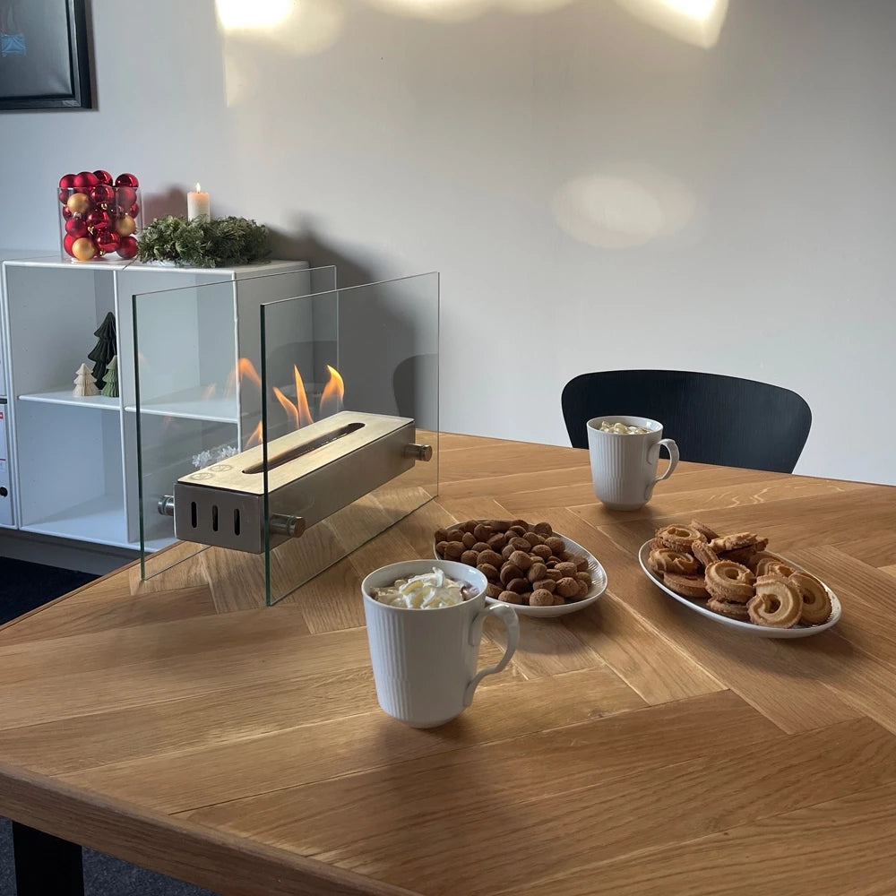 Kensington - Bio Fireplace - Steel and Glass