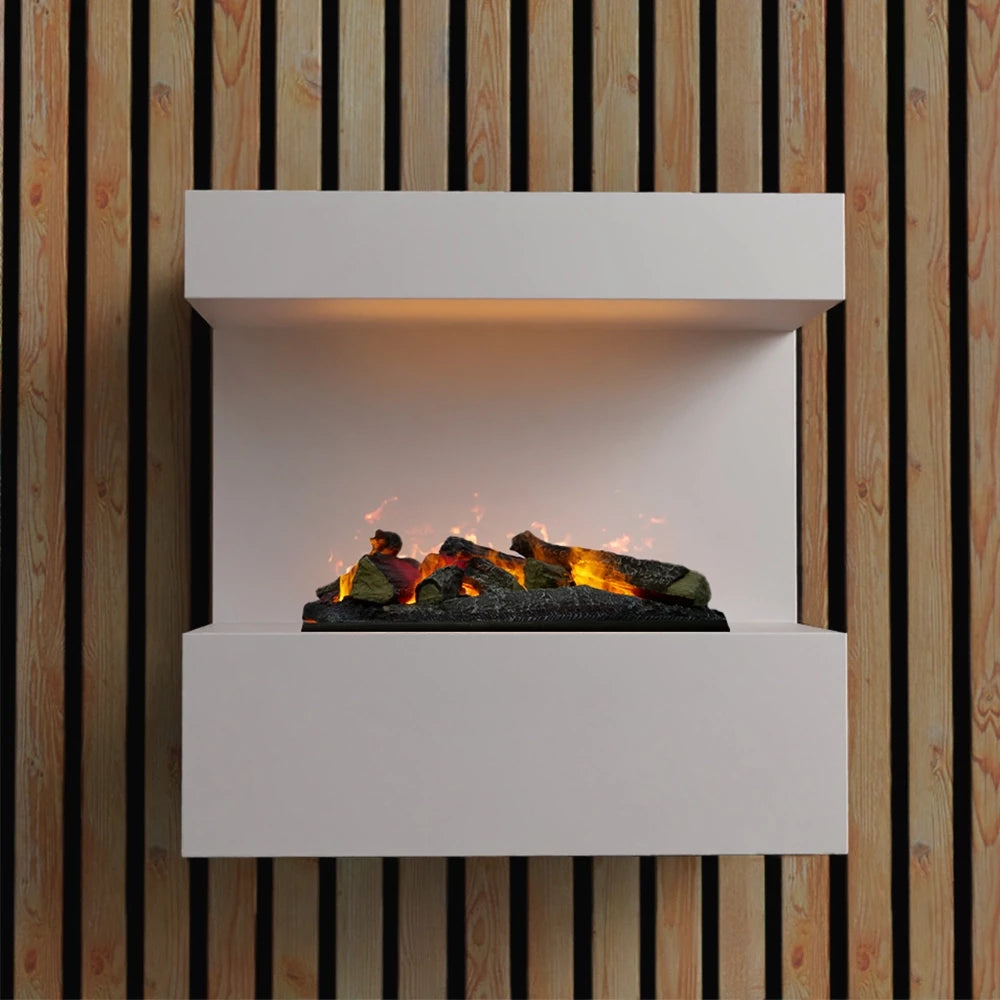 Late - Wall-Mounted Water Vapour Fireplace - White
