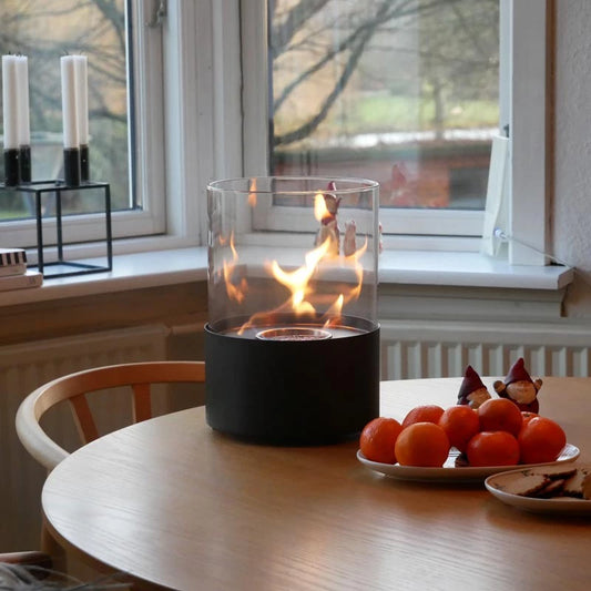 Kennington Tabletop Bioethanol Fireplace - Black Round