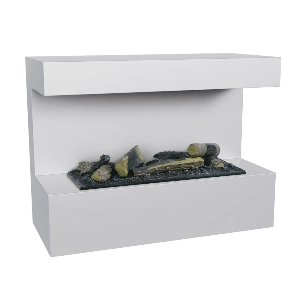 Steinsdal - Wall-mounted Water Vapour Fireplace in White