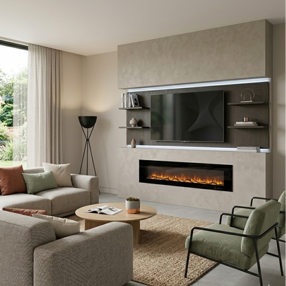 Azurite Wall-Mounted Electric Fireplace - 213 cm