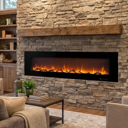 Azurite Wall-Mounted Electric Fireplace - 213 cm