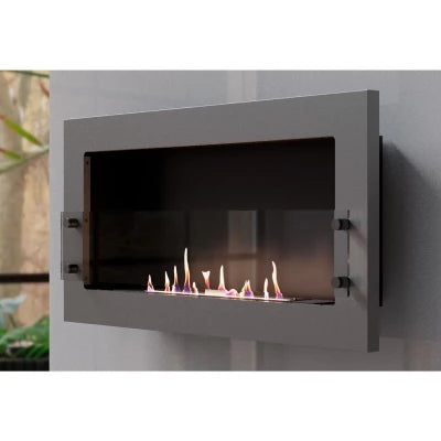 Texas - Wall Mounted Bioethanol Fireplace - Steel