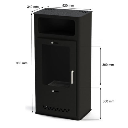 Boston Bioethanol Stove - Black