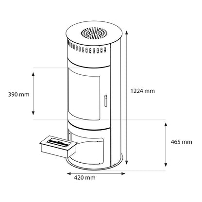Washington Bioethenol Stove - Black