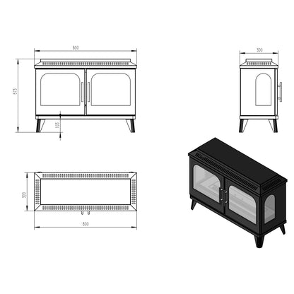 Atlanta Bioethanol Stove - Double