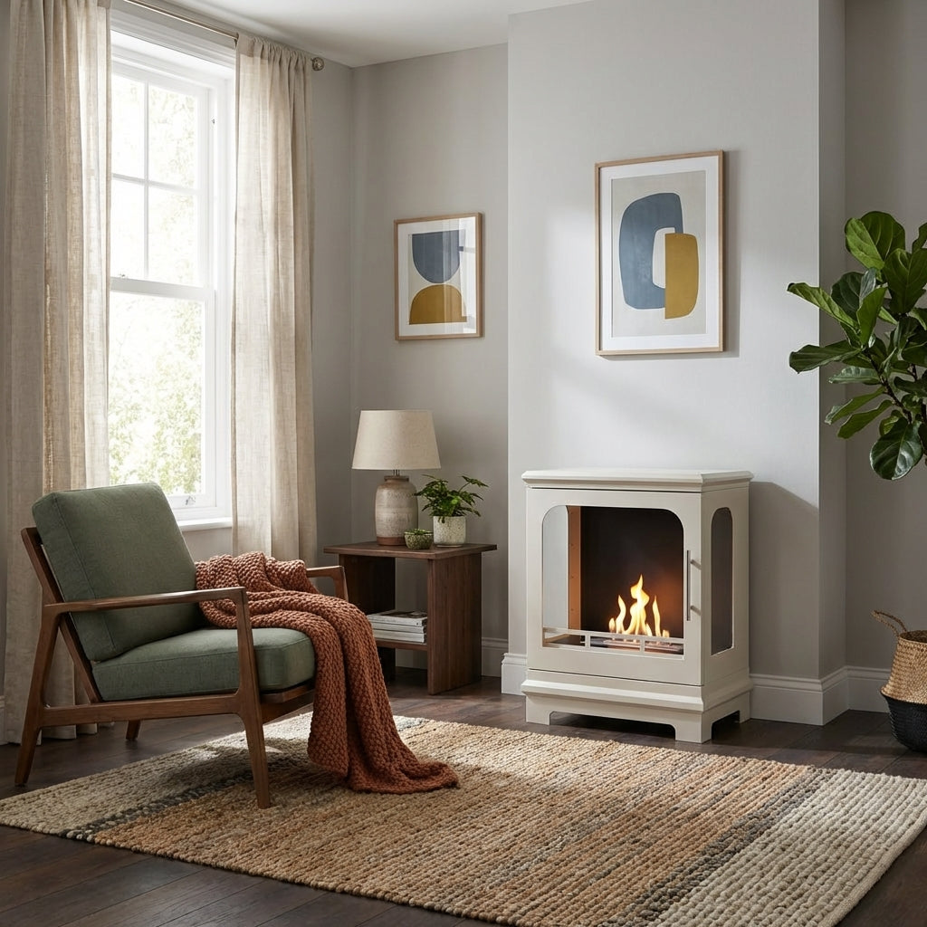 Honolulu Bioethanol Stove - Oyster White