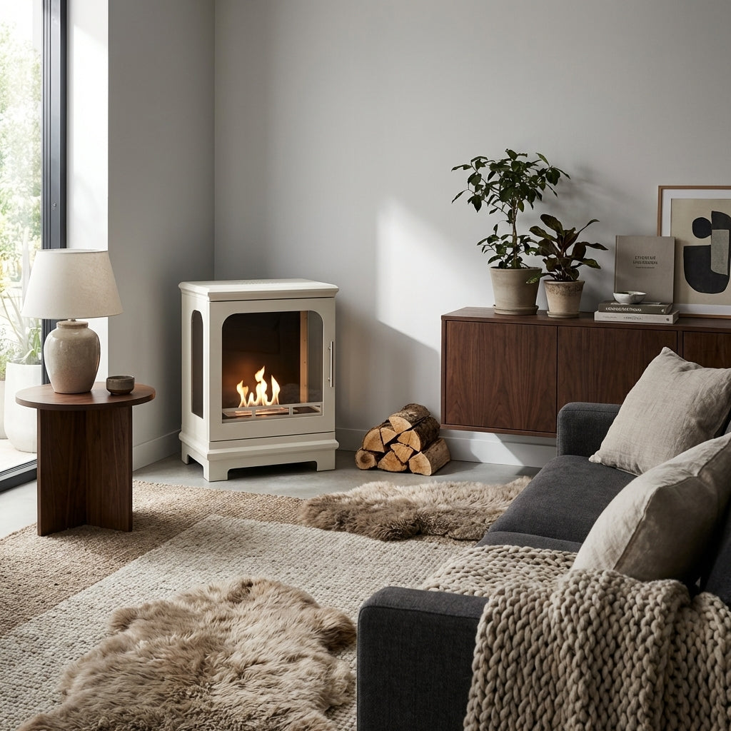 Honolulu Bioethanol Stove - Oyster White