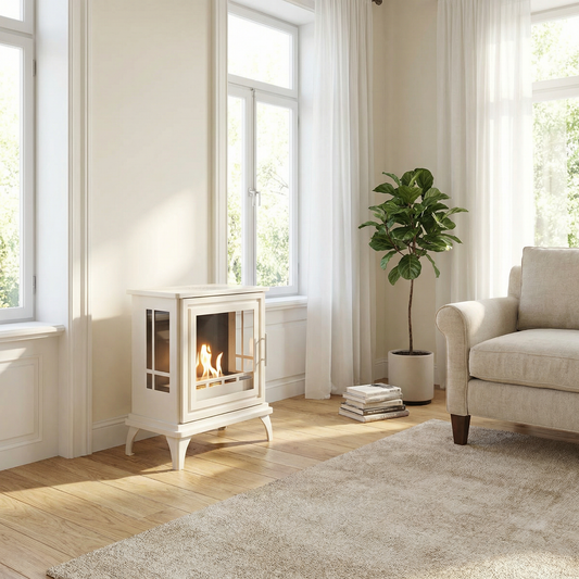 Nashville Bioethanol Stove - Oyster White