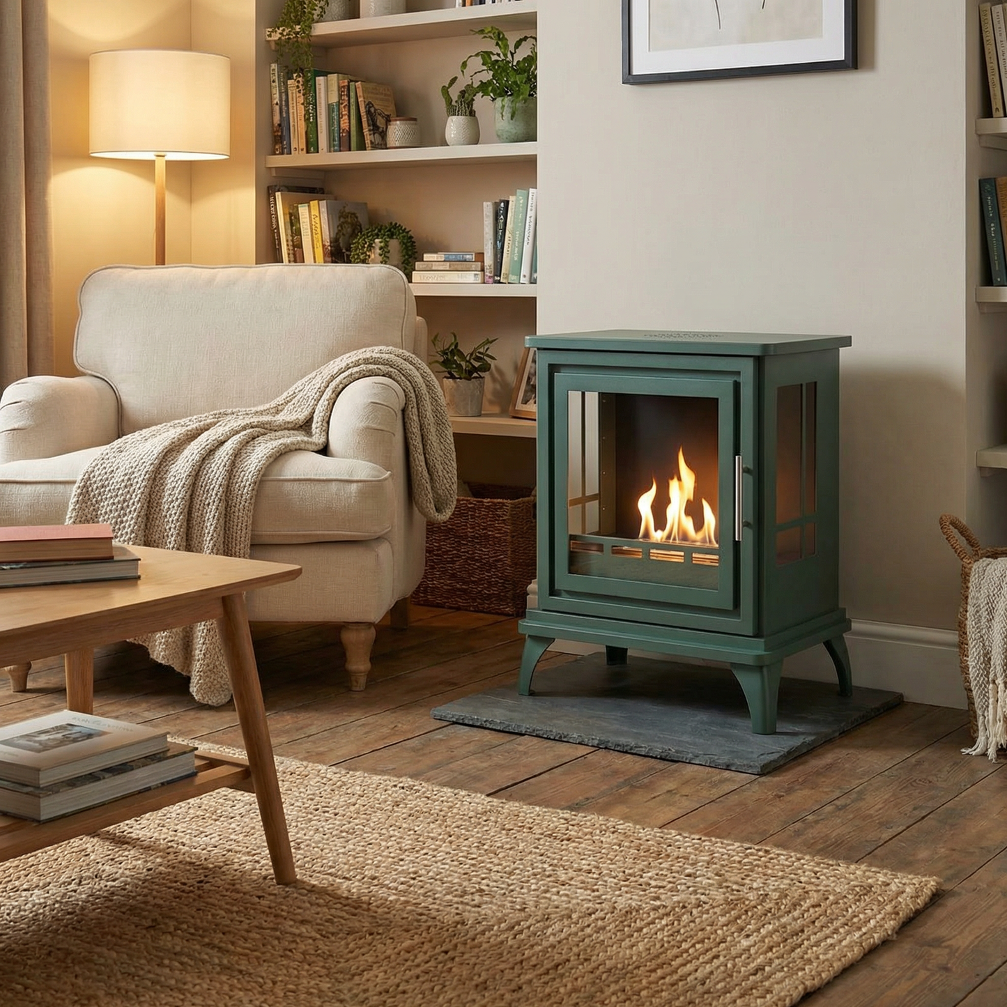 Nashville Bioethanol Stove - Black Green