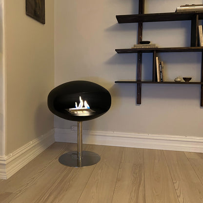 Cocoon Pedestal - Black with Steel Base