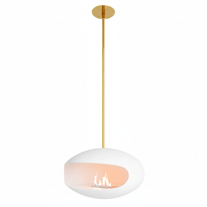 Cocoon Aeris - White with Brass Mounting Pole