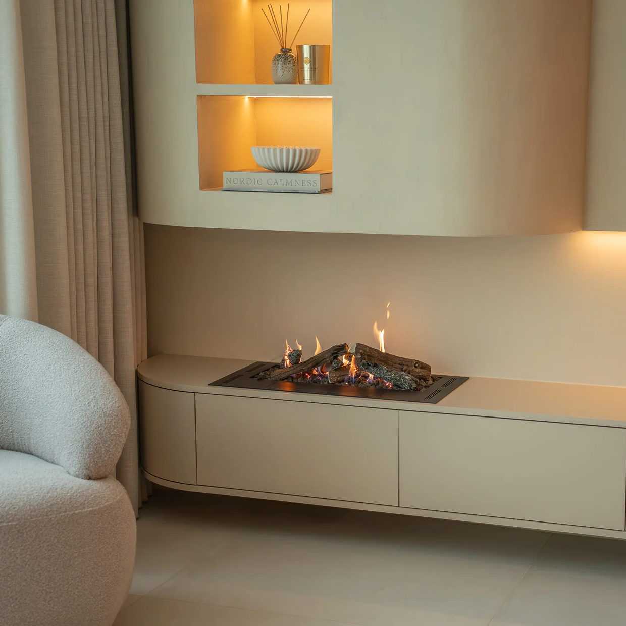 Neverdark CHALET-II Built-in Bioethanol Fire