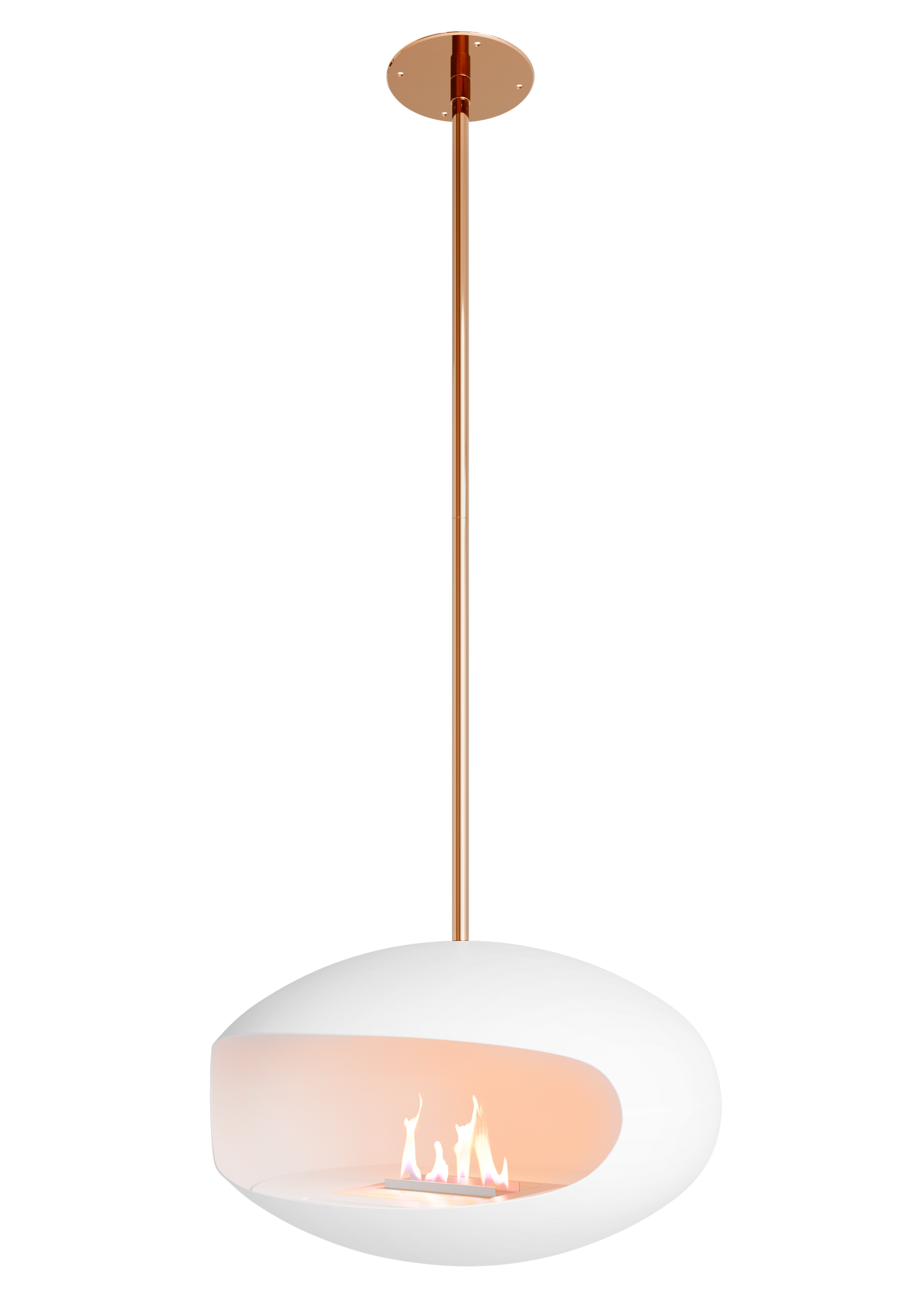 Cocoon Aeris-  White with Copper Mounting Pole