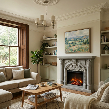 Embla Fireplace Suite – Electric Insert