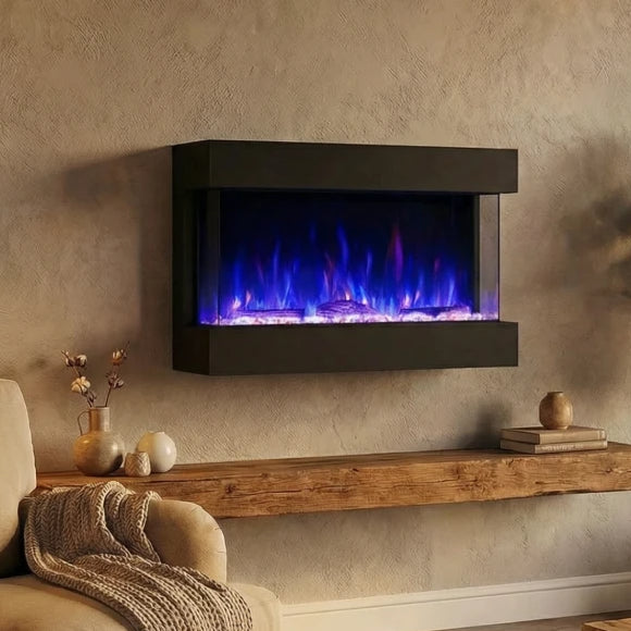 Feroza Wall-Mounted Electric Fireplace - 101 cm