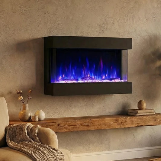 Feroza Wall-Mounted Electric Fireplace - 101 cm