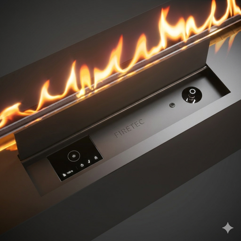 Neverdark FIRETEC Built-in Bioethanol Fire