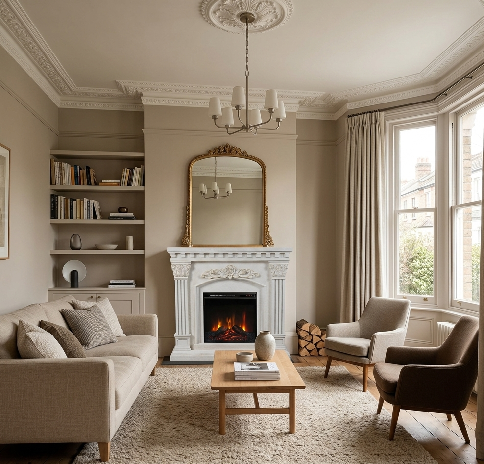 Freyr Fireplace Suite – Electric Insert