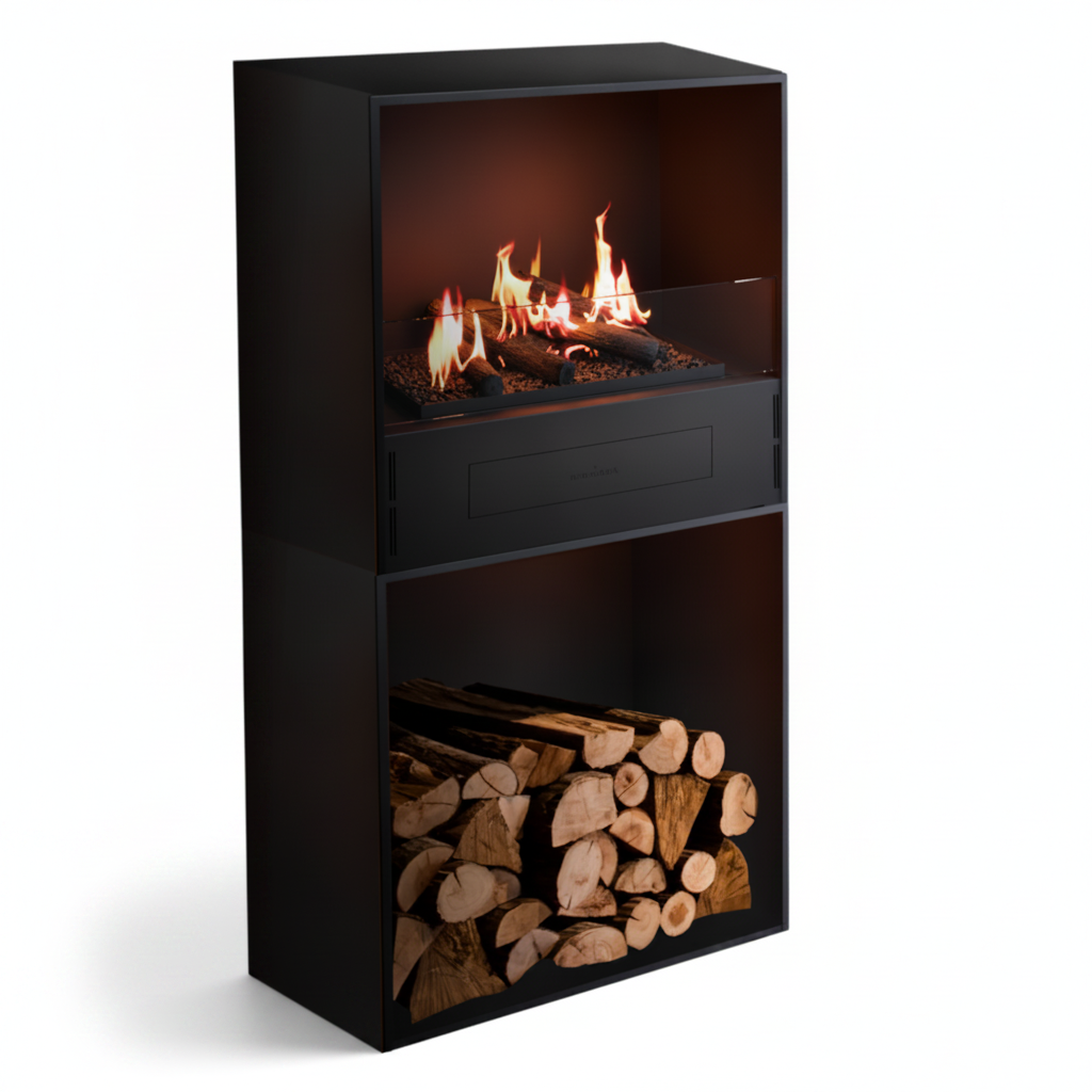 Neverdark MOSSWOOD Freestanding Bioethanol Fireplace