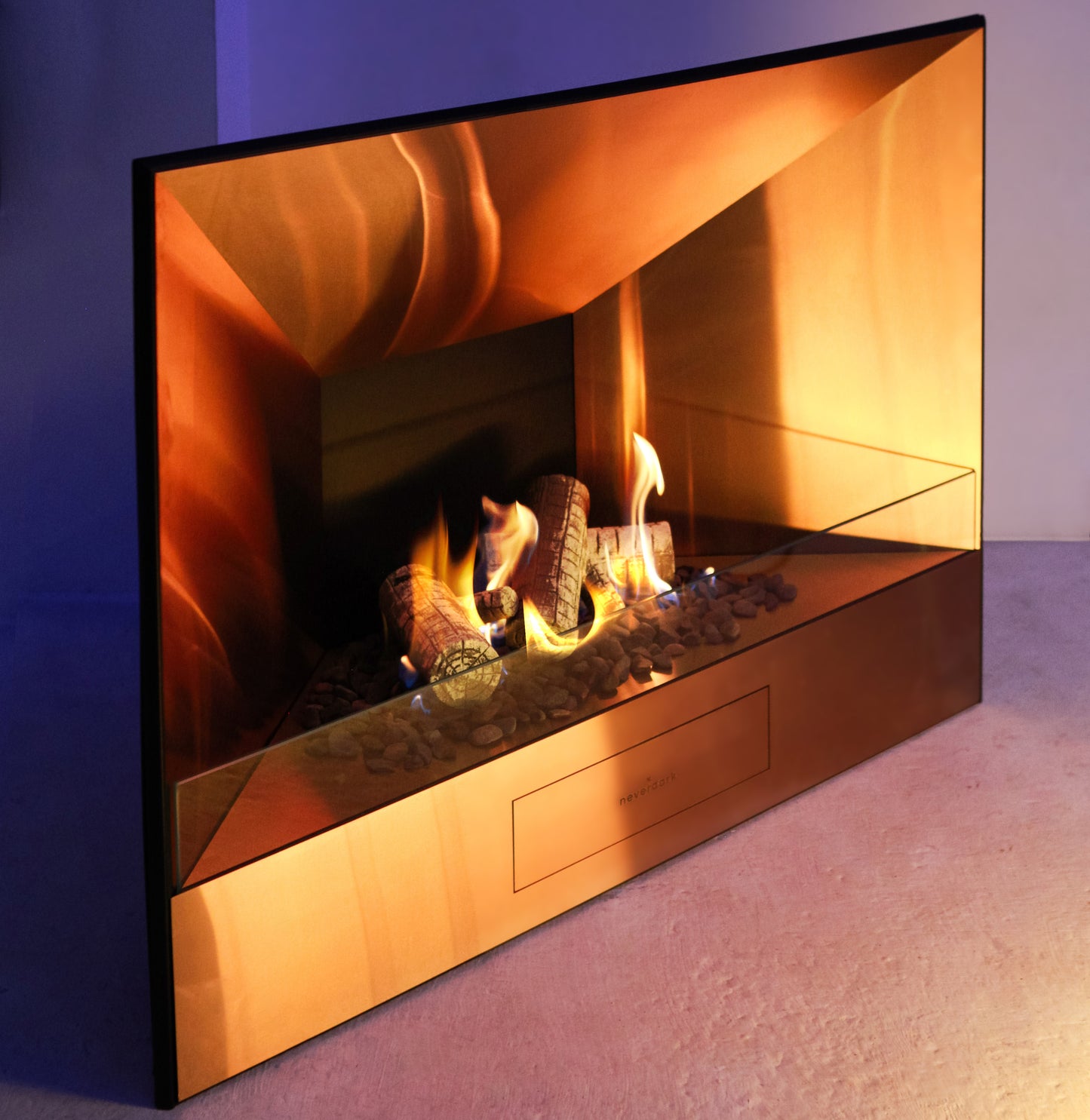 Neverdark THE LOG Freestanding Bioethanol Fire