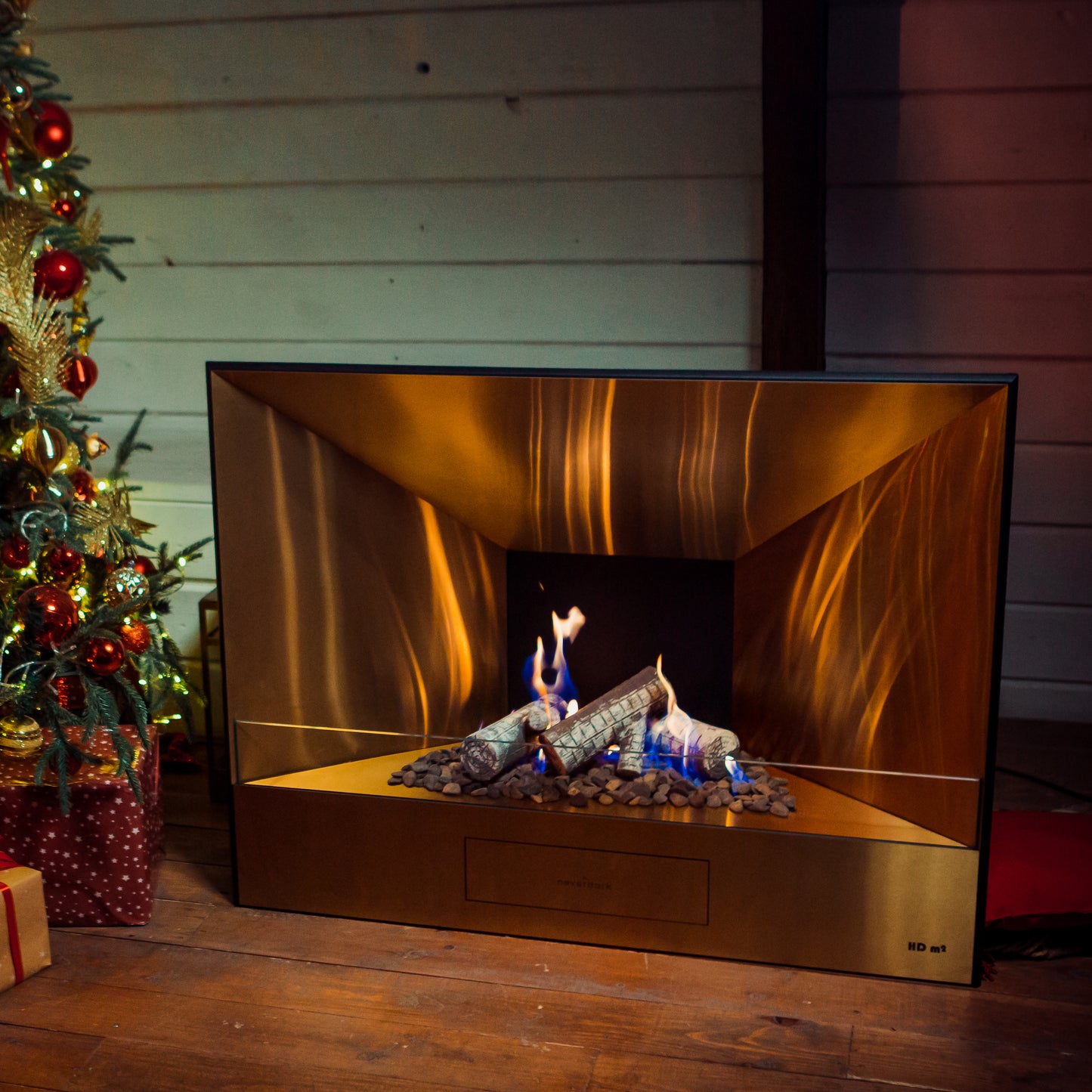 Neverdark THE LOG Freestanding Bioethanol Fire