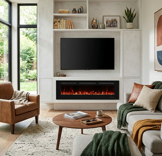 Titanite Built-in Electric Fireplace - 152 cm