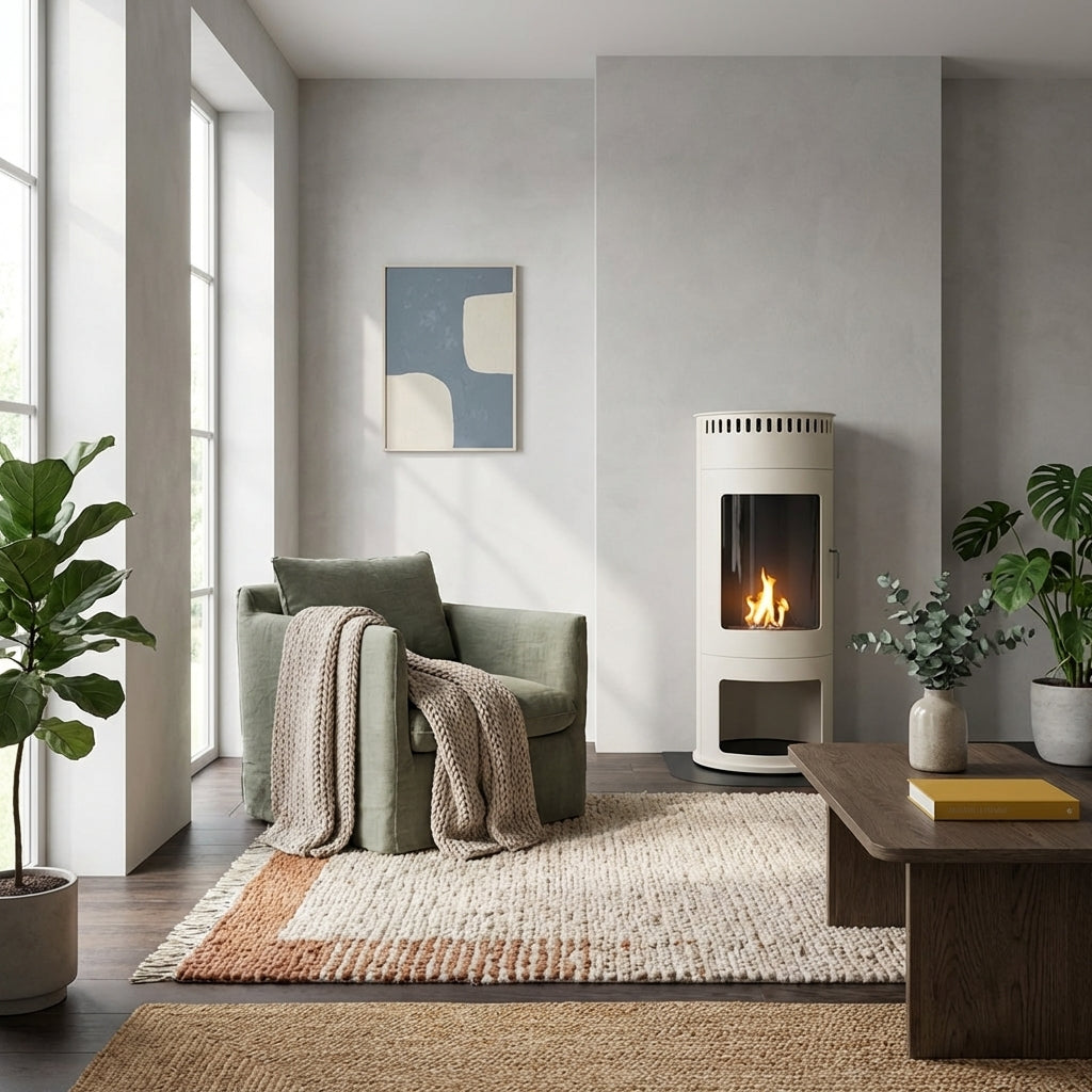 Washington Bioethanol Stove - White