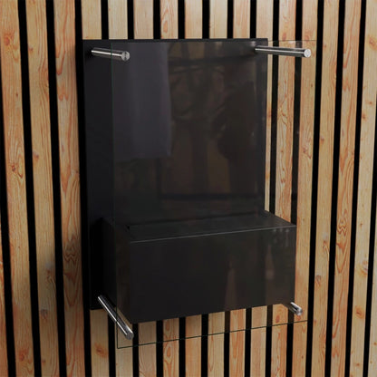Yosemite - Wall-Mounted Water Vapour Fireplace - Black