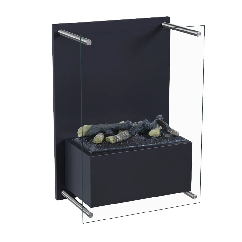 Yosemite - Wall-Mounted Water Vapour Fireplace - Black