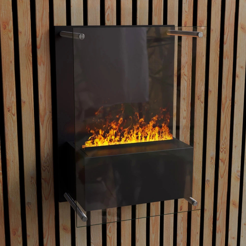 Yosemite - Wall-Mounted Water Vapour Fireplace - Black
