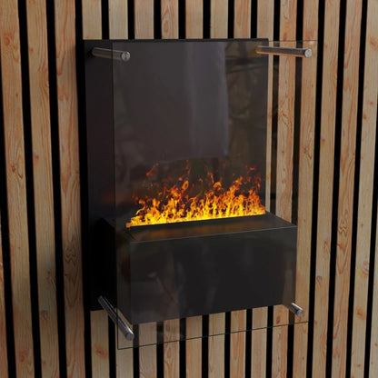 Yosemite - Wall-Mounted Water Vapour Fireplace - Black