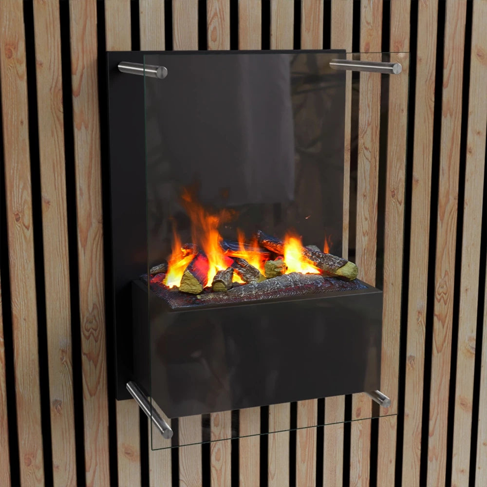 Yosemite - Wall-Mounted Water Vapour Fireplace - Black