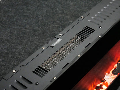 Azurite Wall-Mounted Electric Fireplace - 127 cm - Black