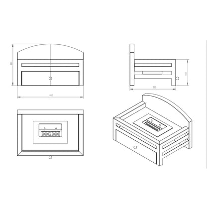 Kingston - Freestanding Bioethanol Grate