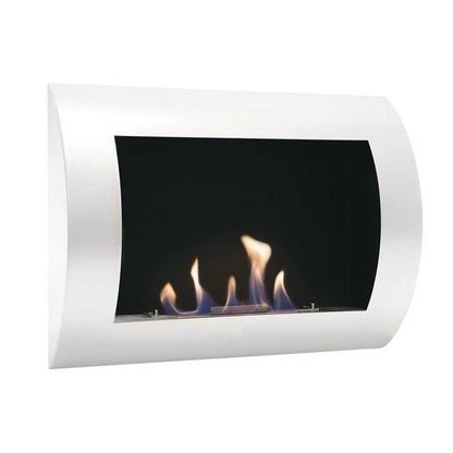Ocean - Wall Mounted Bioethanol Fireplace - White
