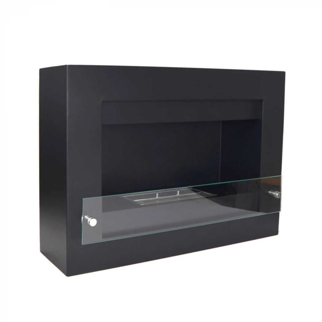 Nebraska - Wall Mounted Bioethanol Fireplace - Black