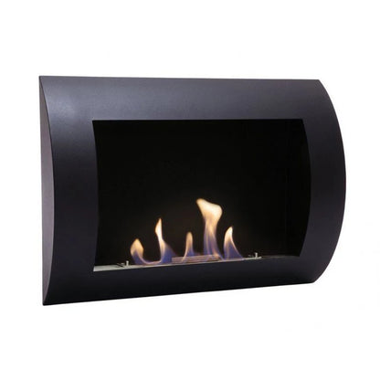 Ocean - Wall Mounted Bioethanol Fireplace - Black