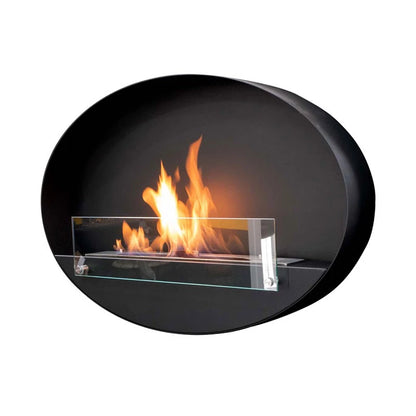 Maryland - Wall Mounted Bioethanol Fireplace - Oval Slim