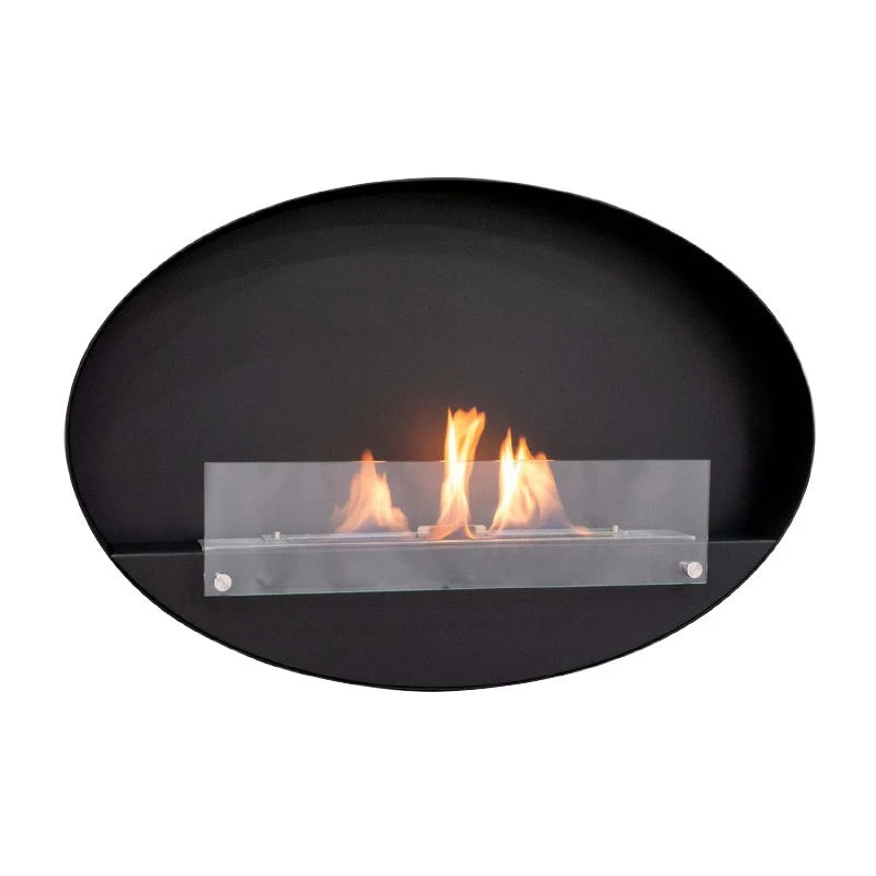 Maryland - Wall Mounted Bioethanol Fireplace - Oval Slim