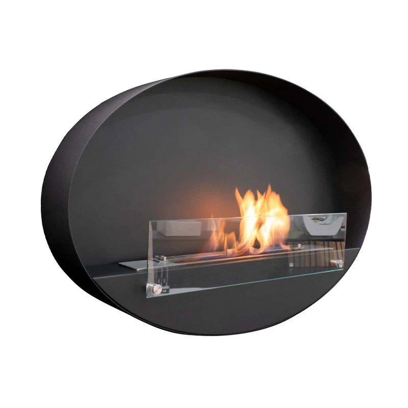Maryland - Wall Mounted Bioethanol Fireplace - Oval Slim