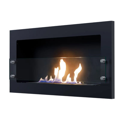 Texas - Wall Mounted Bioethanol Fireplace - Black